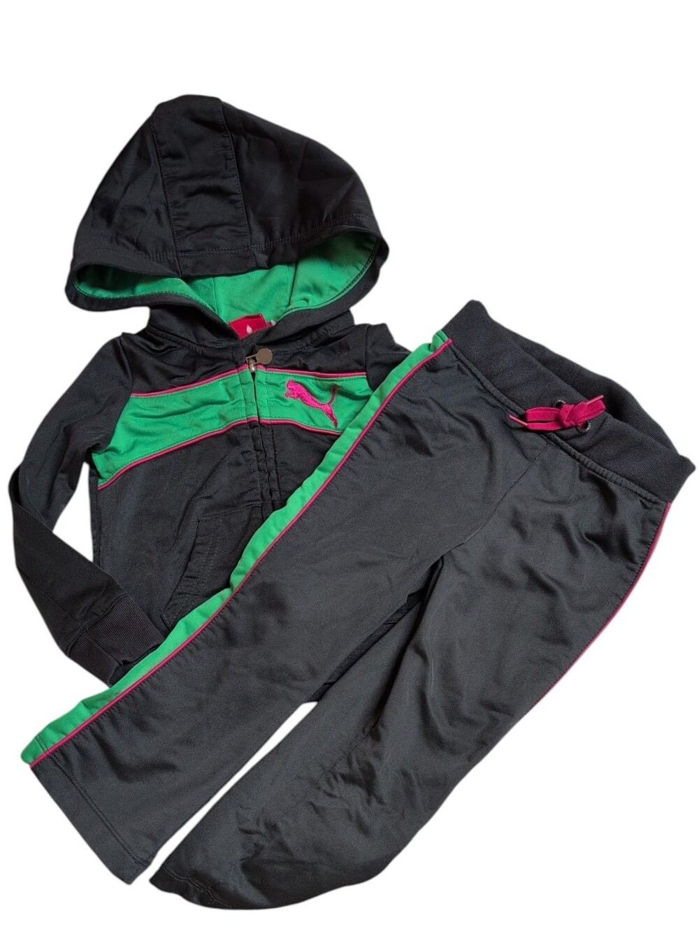 PUMA Gray Green Pink Athletic Outfit